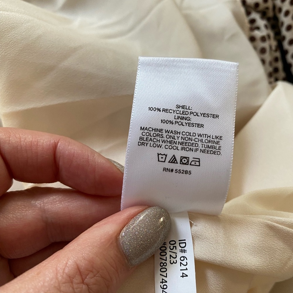 Express NWT Polka Dot Faux Wrap Dress with Tie Waist - Picture 6 of 7